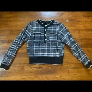 ZARA tweed sweatshirt. Size Small